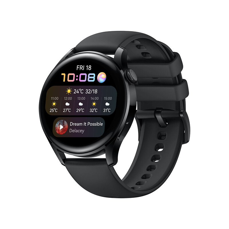 Huawei Watch 3 Active eSim 46mm Silikon schwarz/black steel