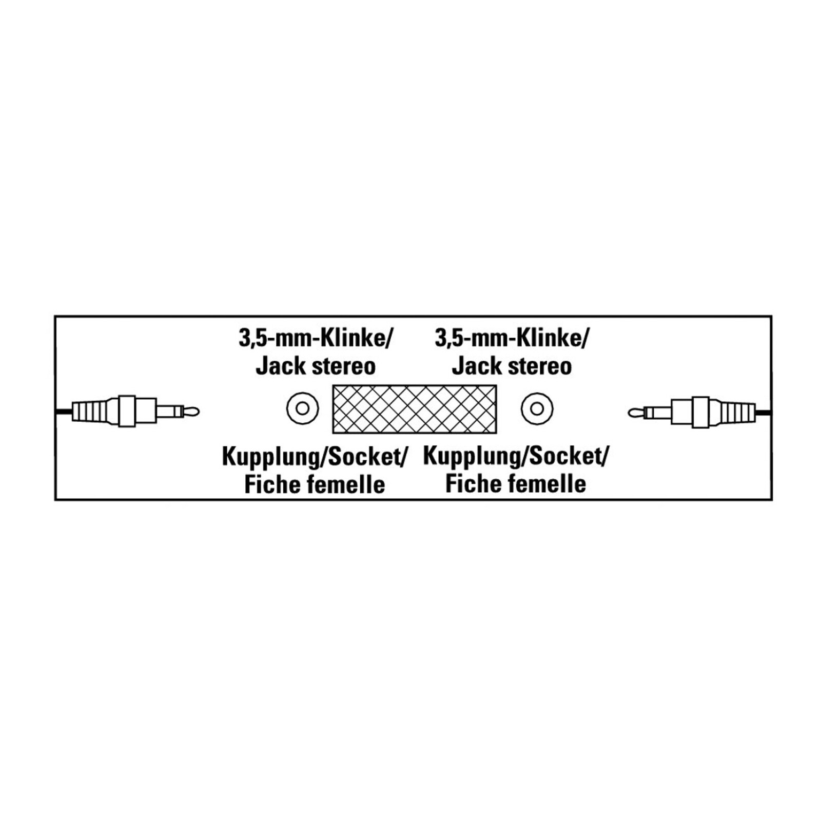 Hama 205193 Audio-Adapter 3,5mm Klinken-Kupplung