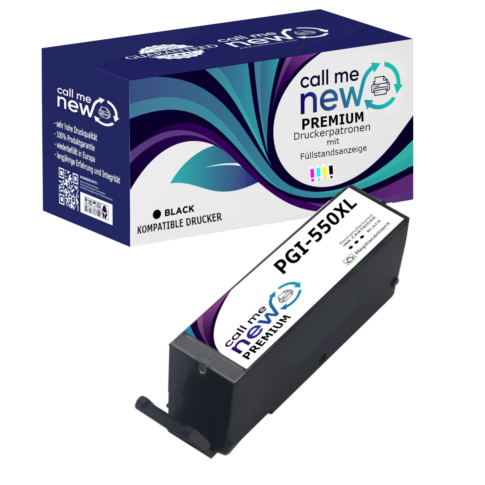 CMN Premium aufber. Tintenpatrone für Canon PGI-550XL schwar