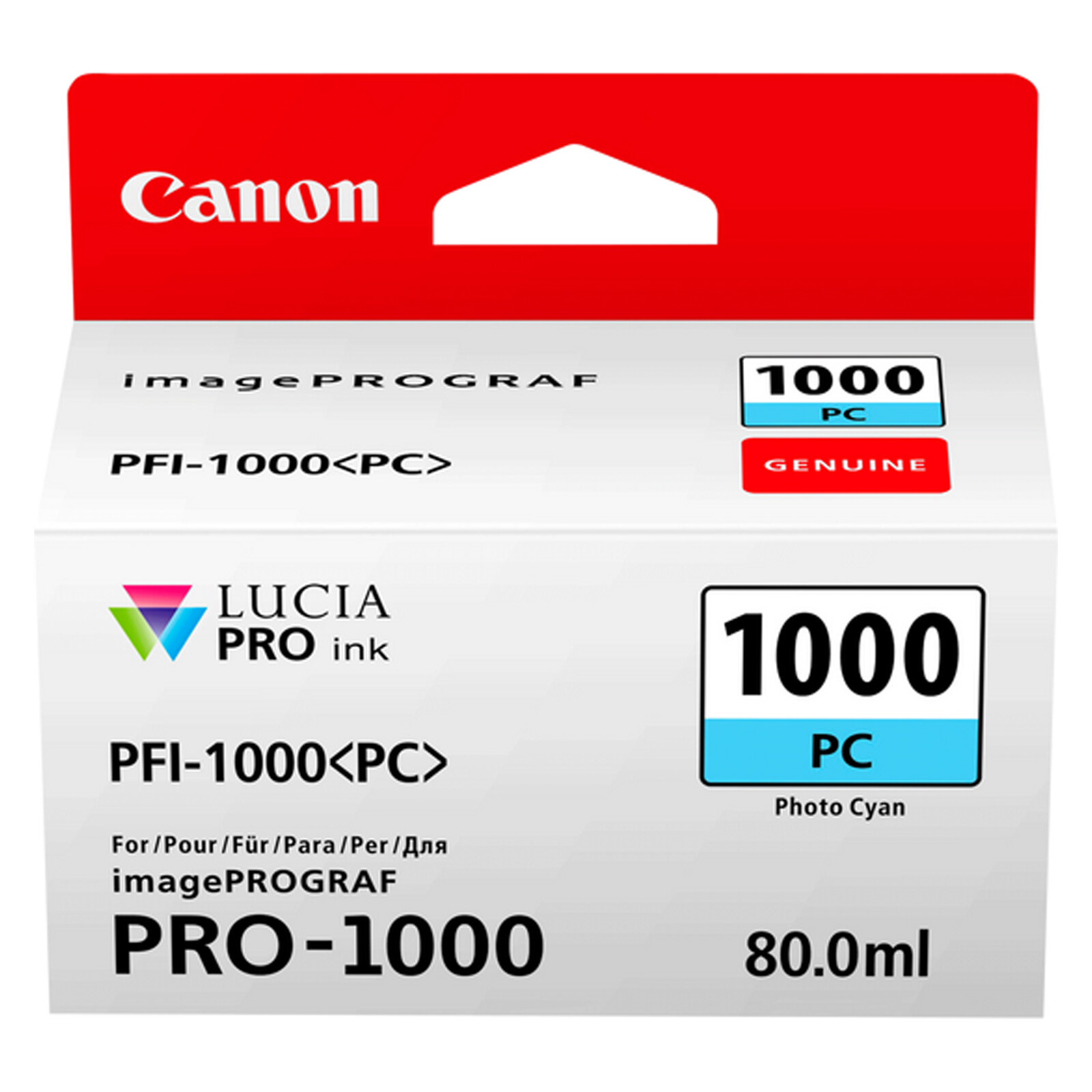 Canon PFI1000PC photo cyan imagePrograf Pro 1000