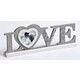 Bilderrahmen Love 8x7,7cm Holz grau