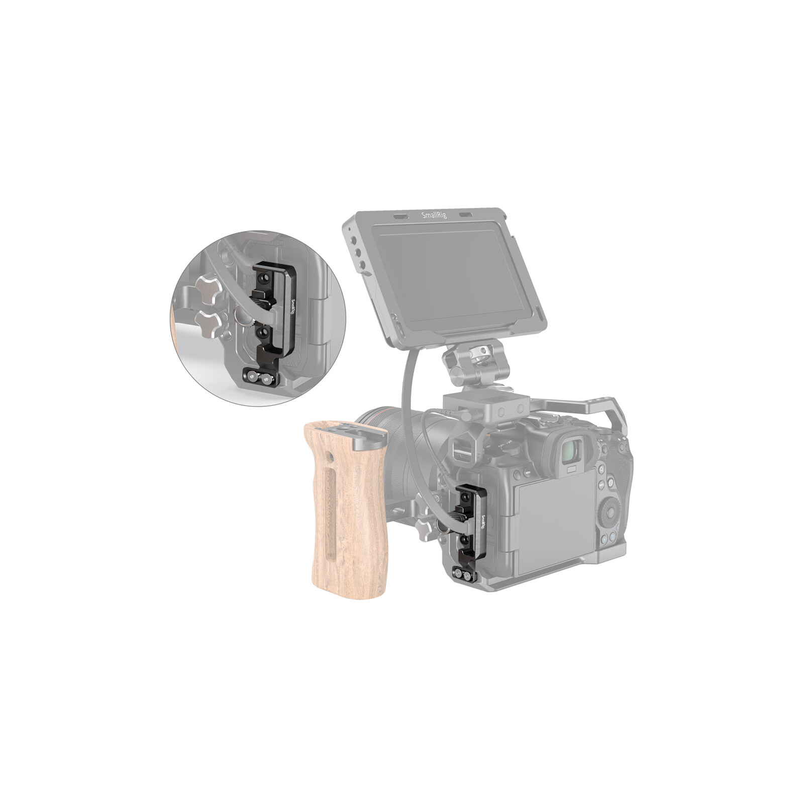 SmallRig HDMI- und USB-C-Kabelklemme für EOS R5/R6/R5C Cage