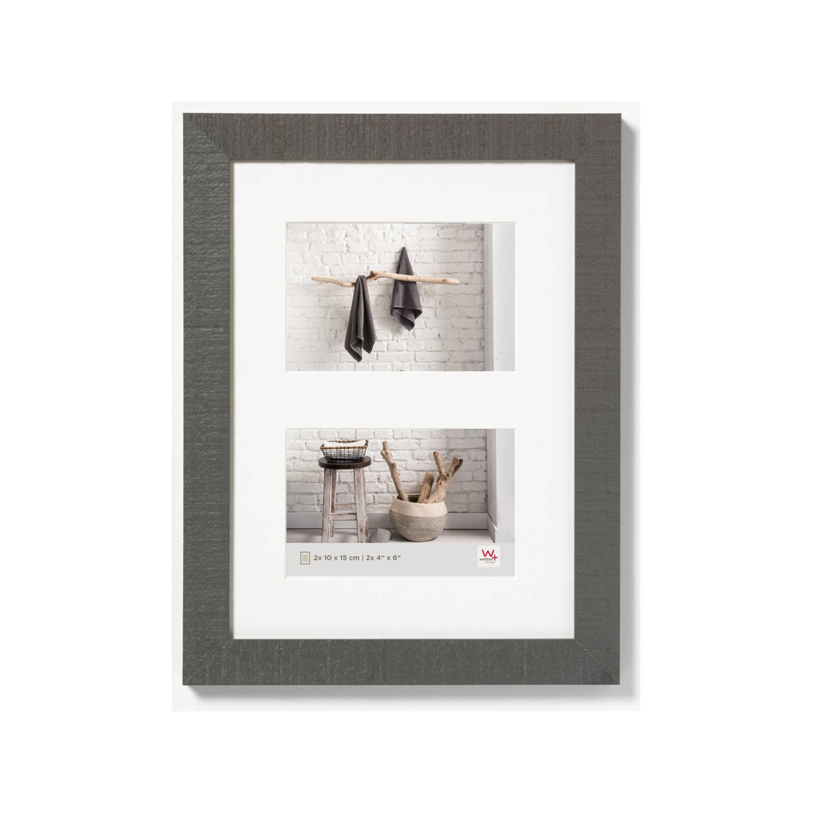 Bilderrahmen Home 2x10x15cm Holz grau