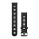 Garmin Uhrenarmband Forerunner 20mm Silikon schwarz/schiefer