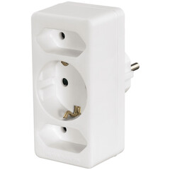 Hama 47688 Multistecker, 3-fach, 2 Euro/1 Schutzkontakt-Kupp Hama 47688 Multistecker, 3-fach, 2 Euro/1 Schutzkontakt-Kupp
