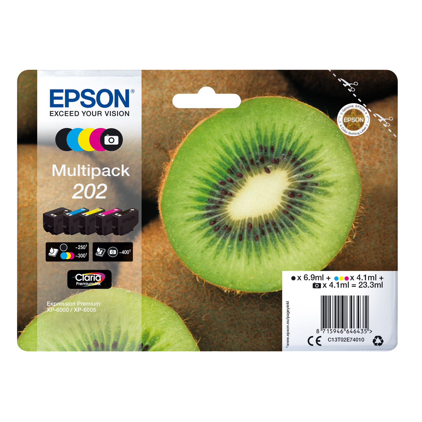 Epson 202 T02E7 Tinte Multipack 4,1ml