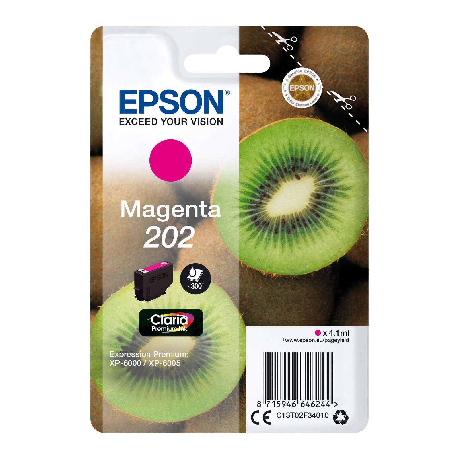 Epson 202 T02F3 Tinte Magenta 4,1ml