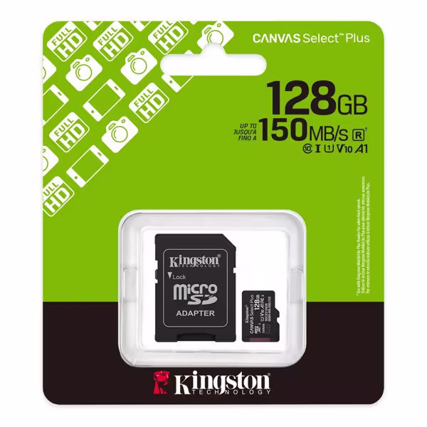 Kingston mSDXC 128GB Canvas Select Plus