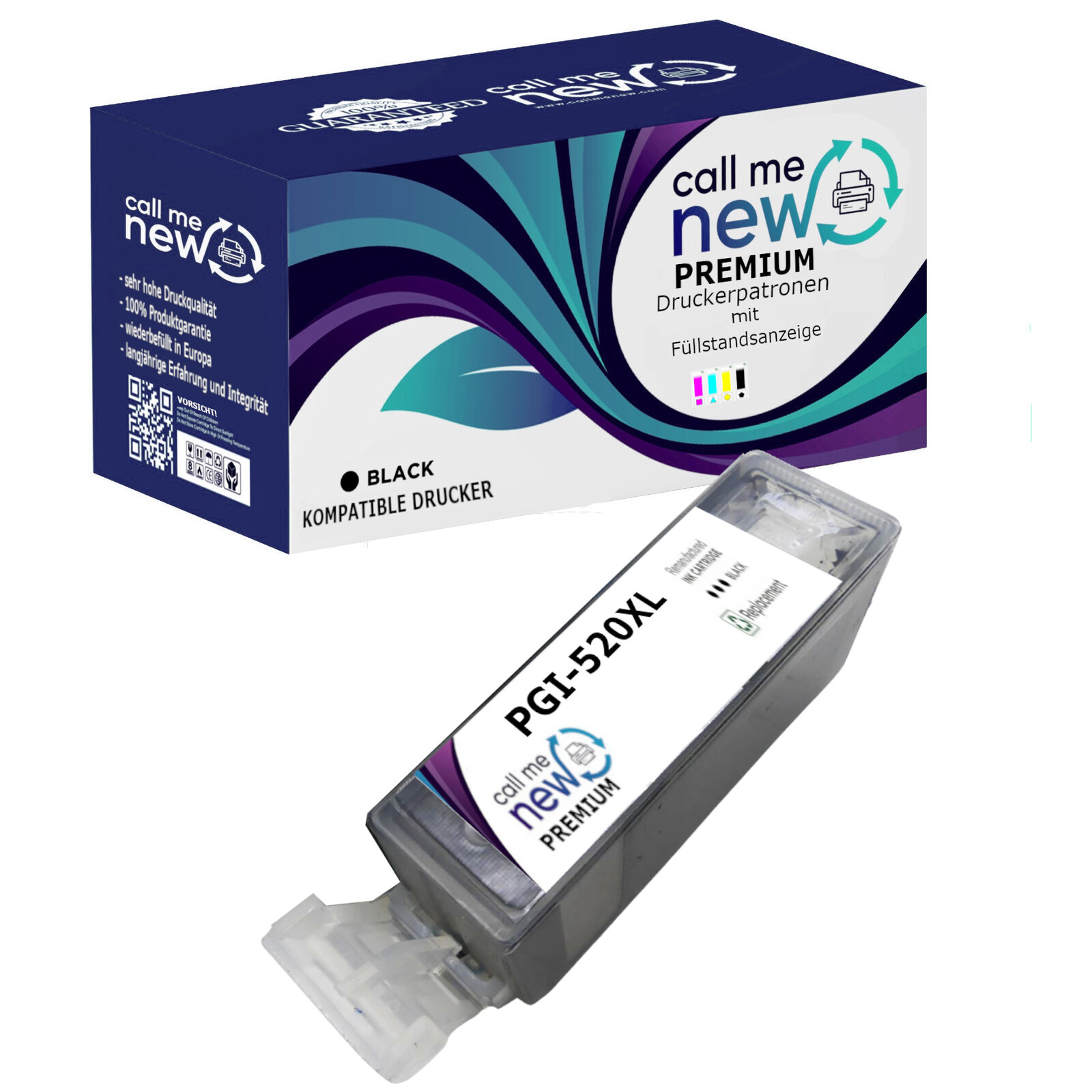 CMN Premium aufbe.Tintenpatrone für Canon PGI-520 schwarz