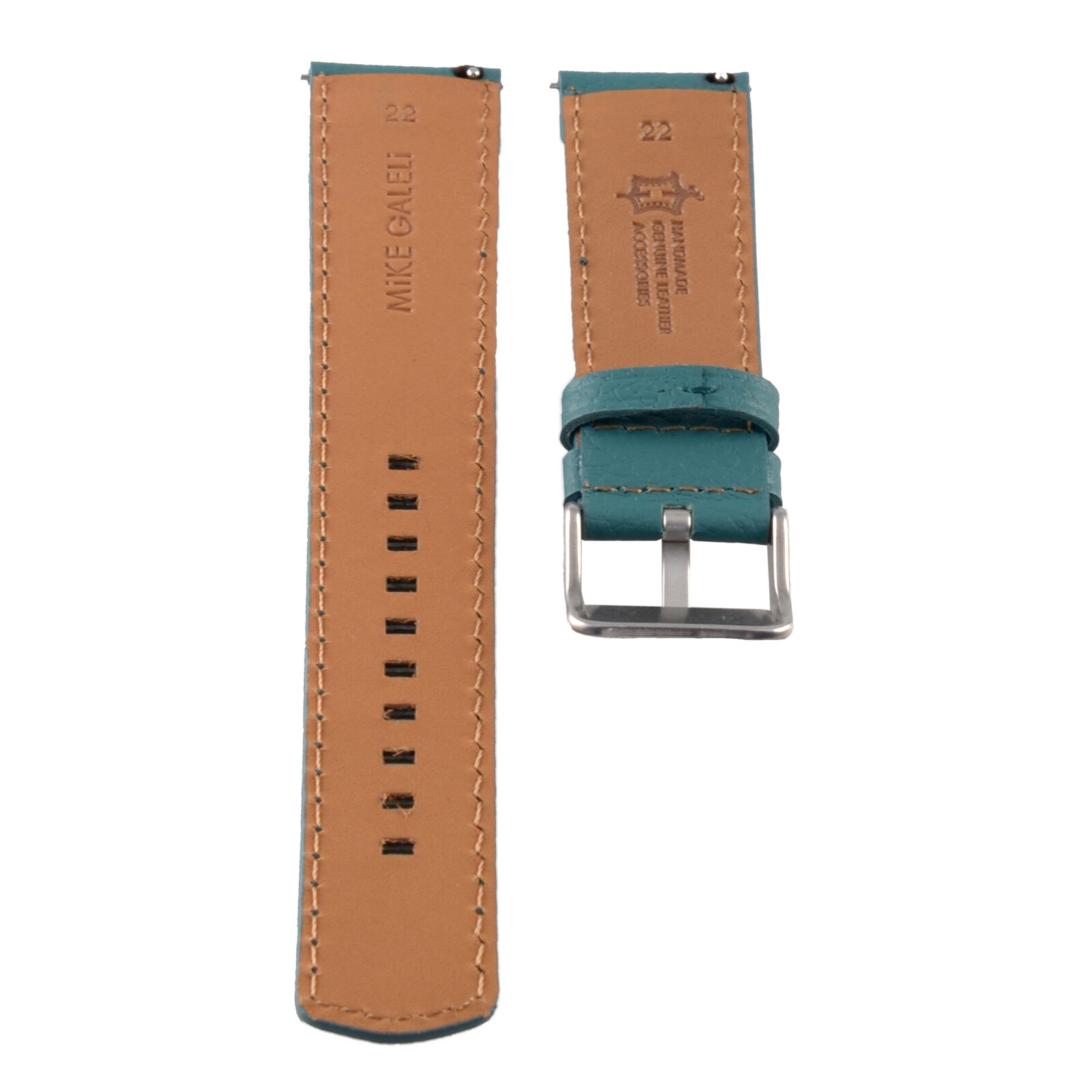 Galeli Band 22mm Echtleder petrol