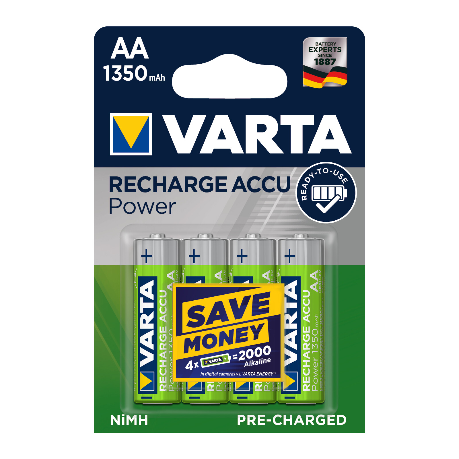 Varta 56746 AA Recharge Accu Power 1.350mAh 4er