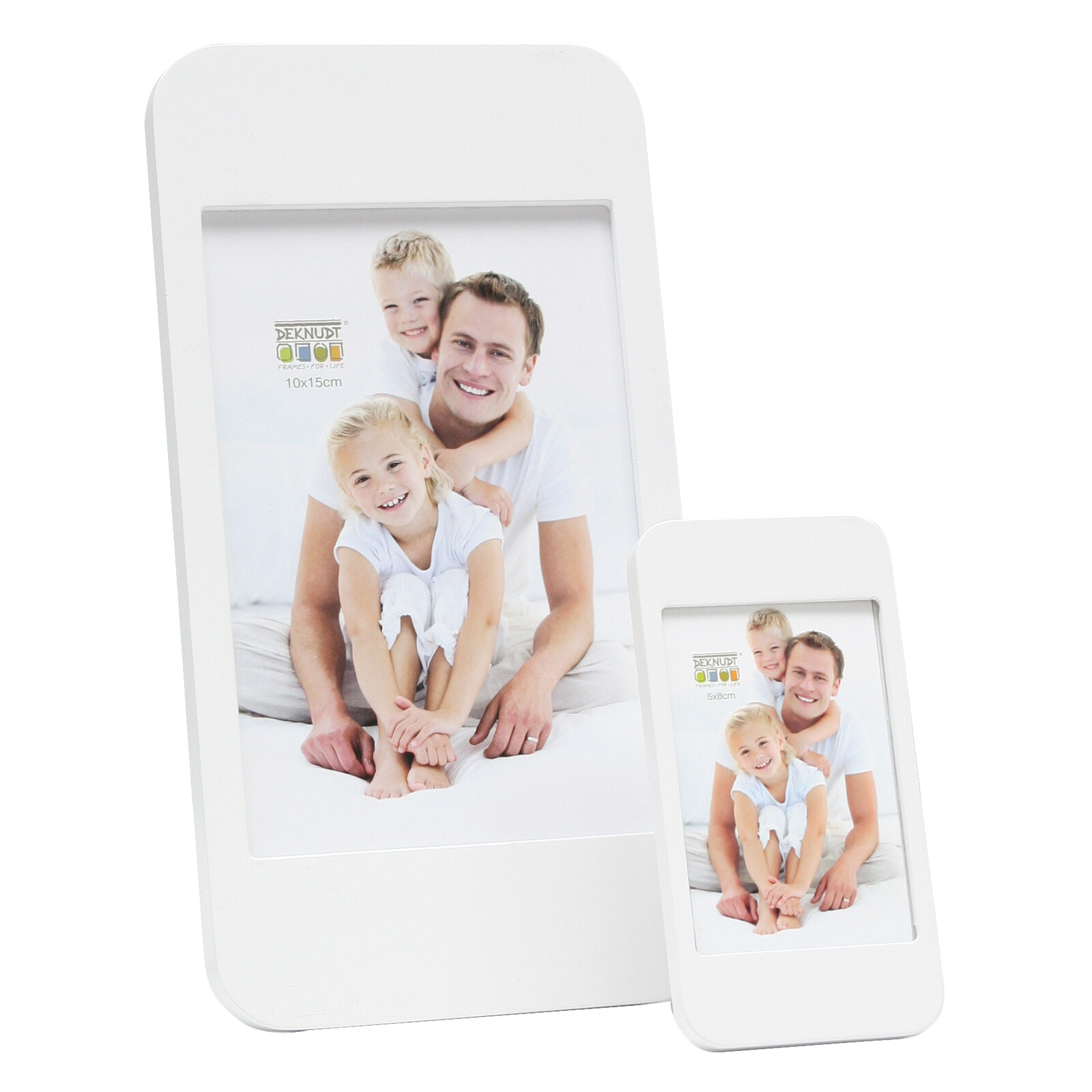 Bilderrahmen Deknudt 10x15cm Mobilfunk Kunststoff weiß S66RL