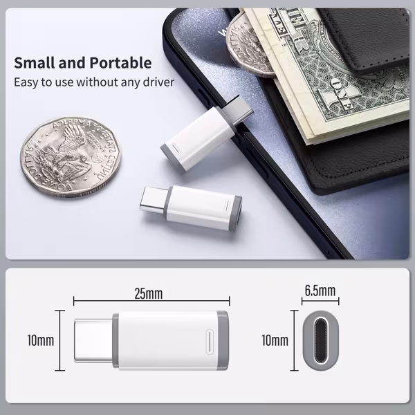 felixx Lade- Adapter Lightning Buchse zu USB Typ-C Stecker