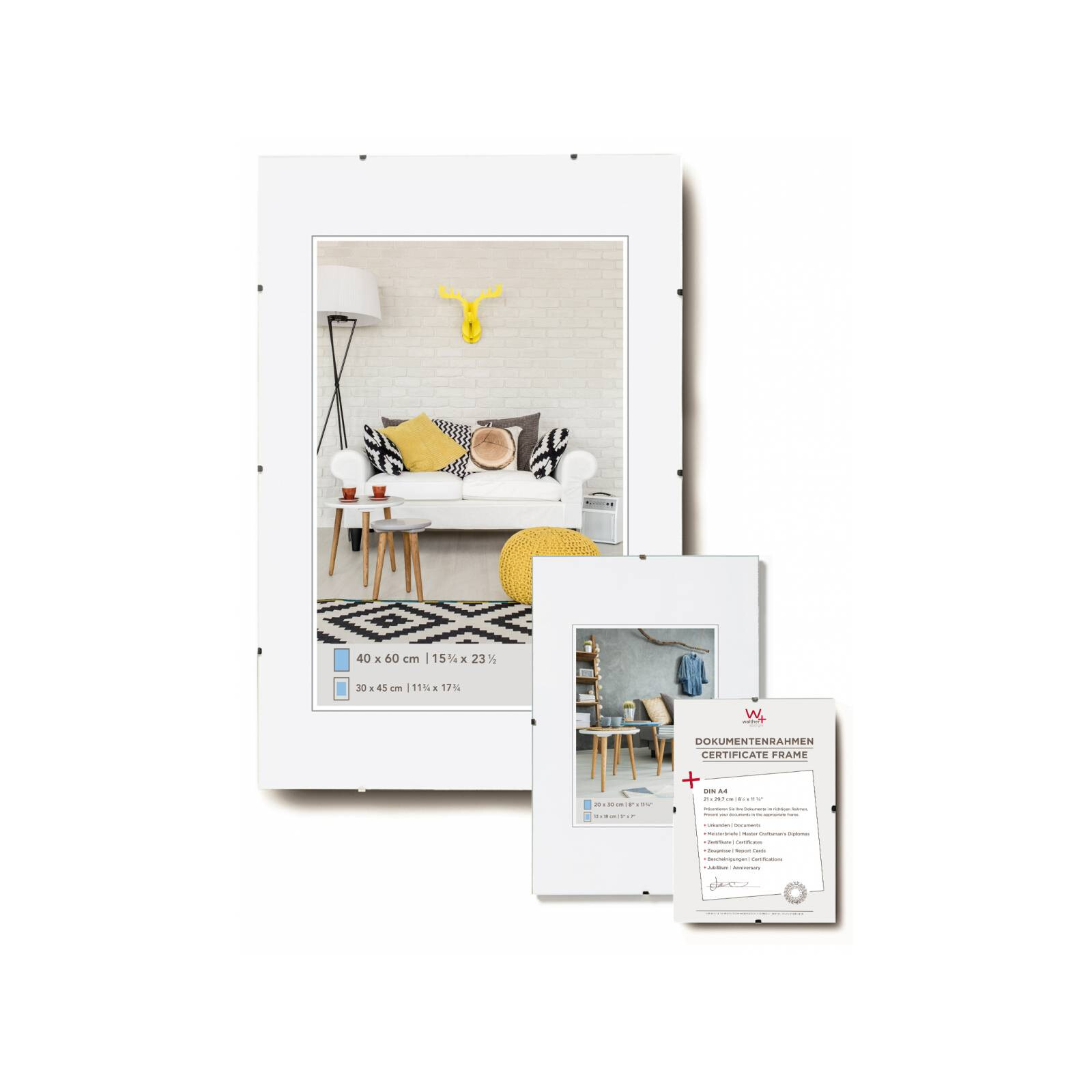 Rahmenloser Bildhalter 18x24cm Antireflex