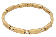 Edelstahlarmband Zirkonia goldfarben Edelstahlarmband Zirkonia goldfarben