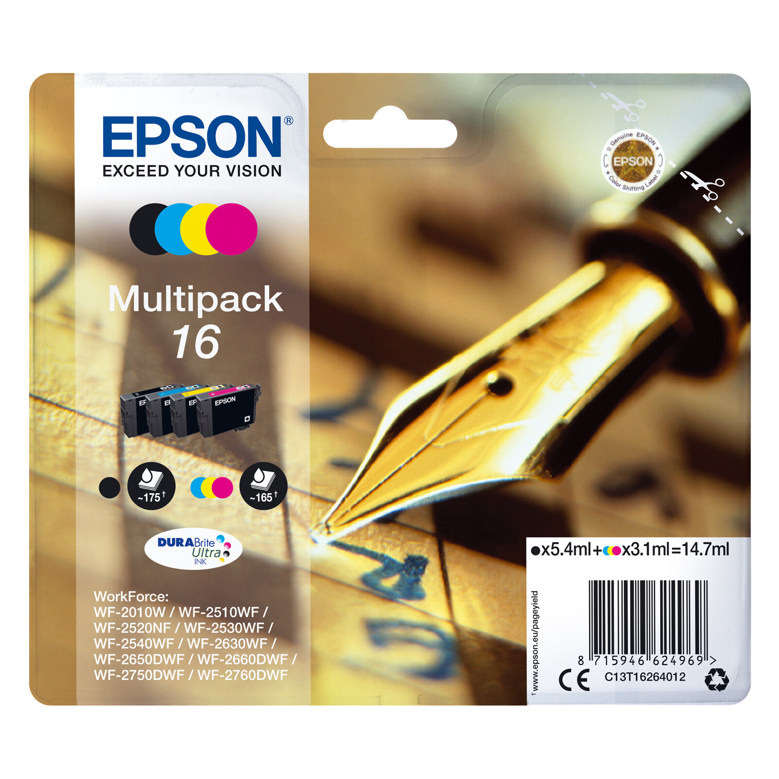 Epson 16 T1626 Tinte Multipack