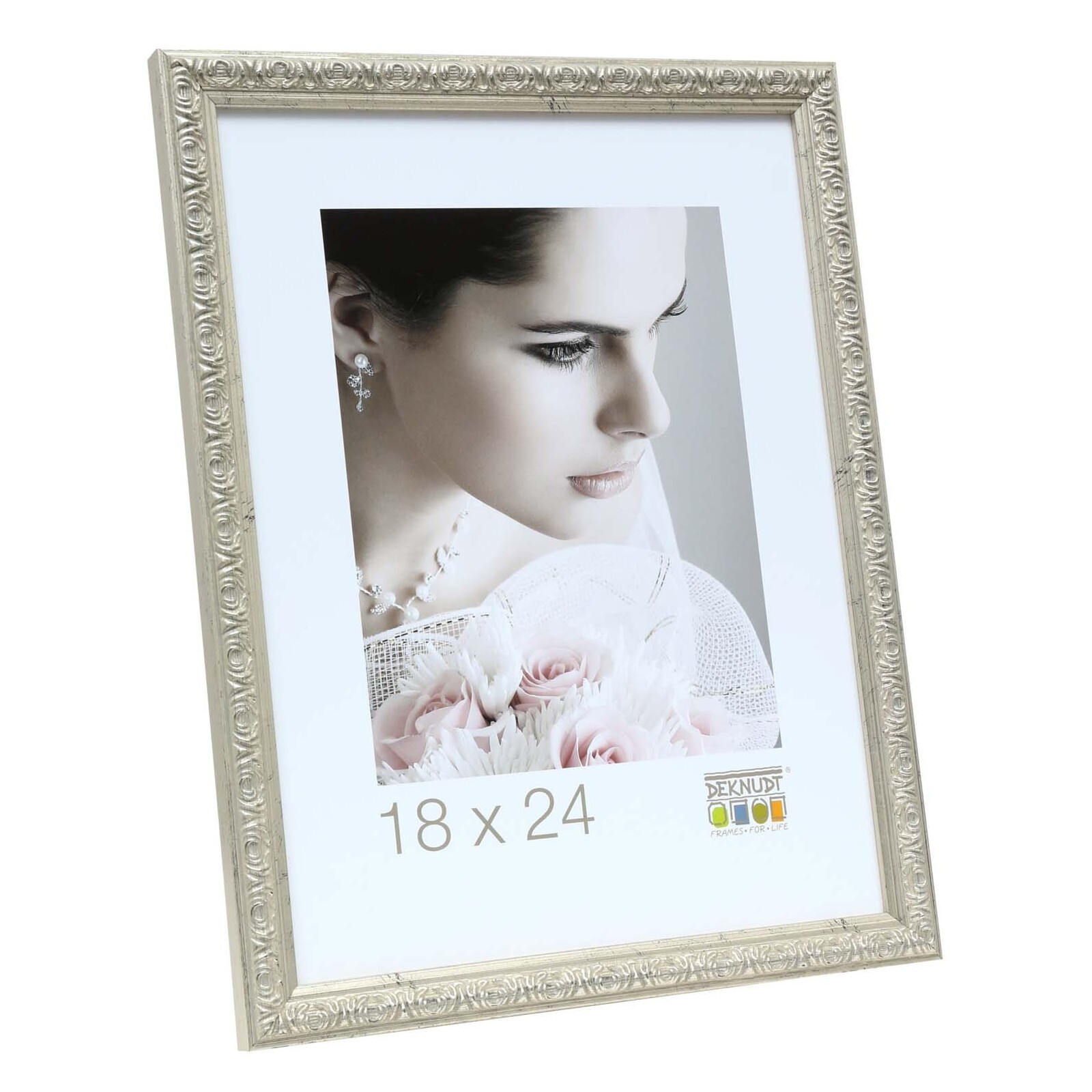 Bilderrahmen Deknudt 15x20cm Kunststoff silber S95LD1