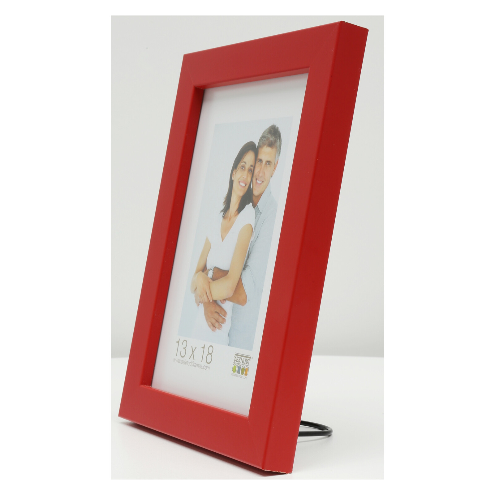 Bilderrahmen Deknudt 13x18cm Holz rot S45SK4