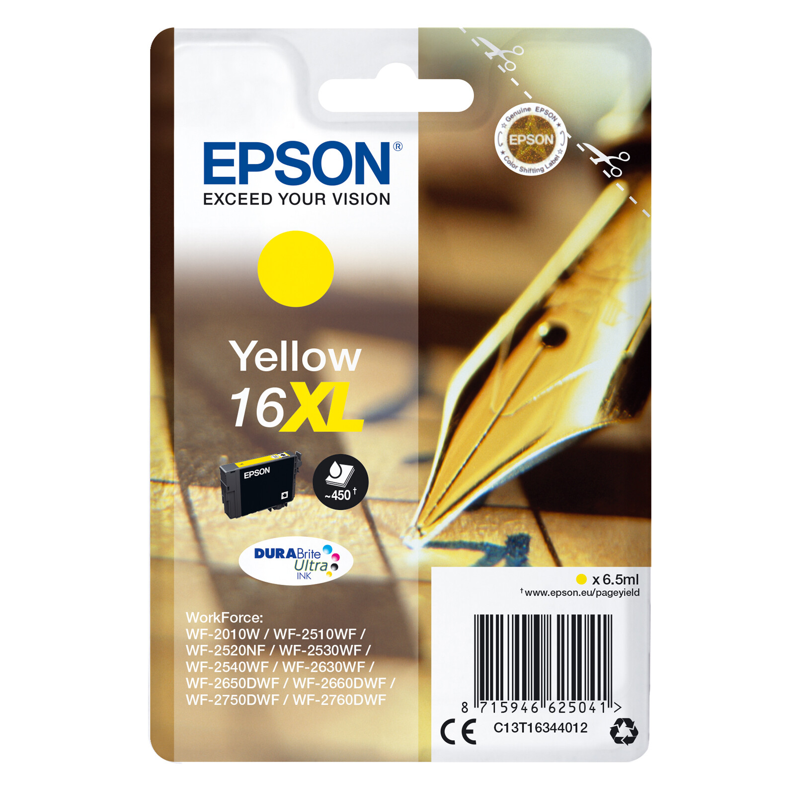 Epson 16XL T1634 Tinte Yellow 6,5ml