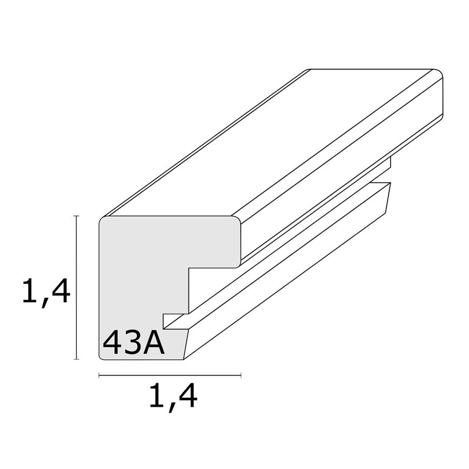 Bilderrahmen Deknudt 15x15 weiß/schwarz S43AL1