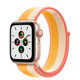 Apple Watch SE Cellular Alu gold 40mm Sport Loop gelb/weiß
