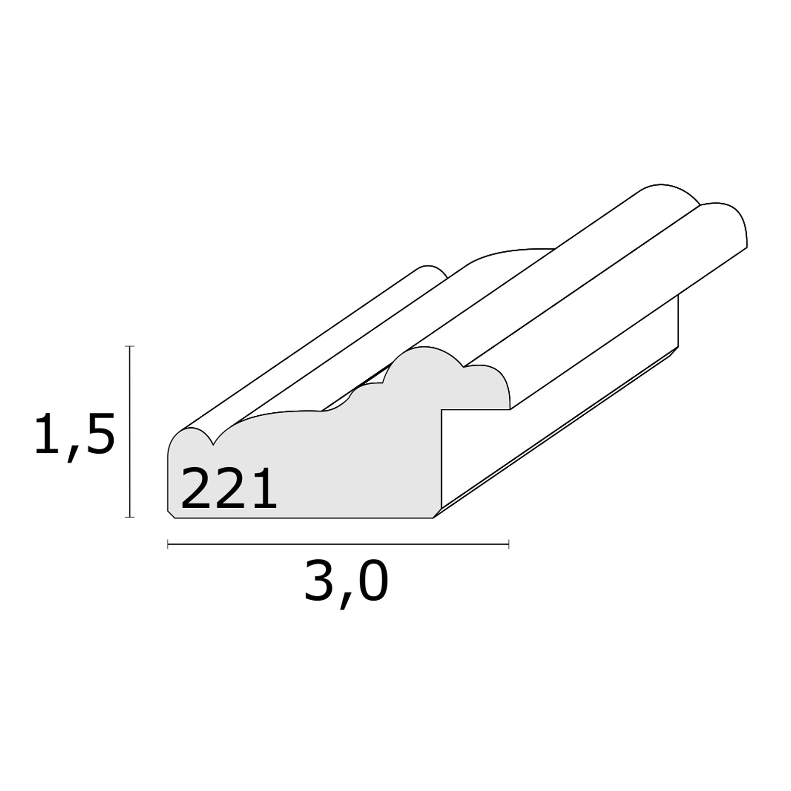 Bilderrahmen Deknudt 15x20cm Holz weiß/natur S221H1