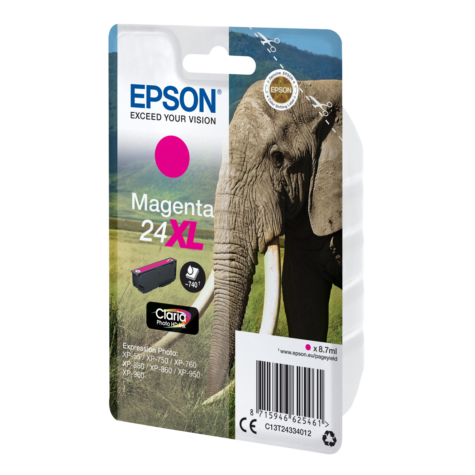 Epson 24XL Tinte Photo Magenta 8,5ml