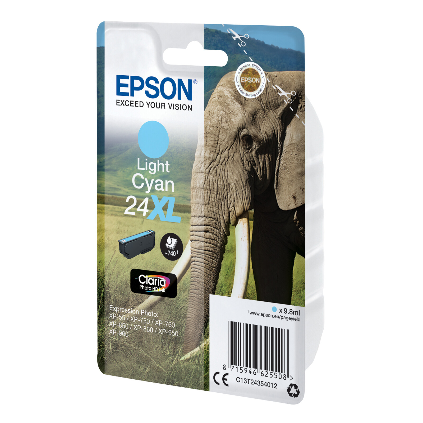 Epson 24XL T2435 Tinte Light Cyan 9,8ml