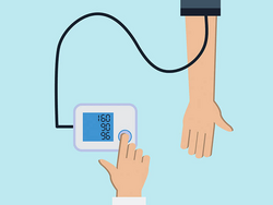  bildliche Darstellung einer Blutdruck-Messung
