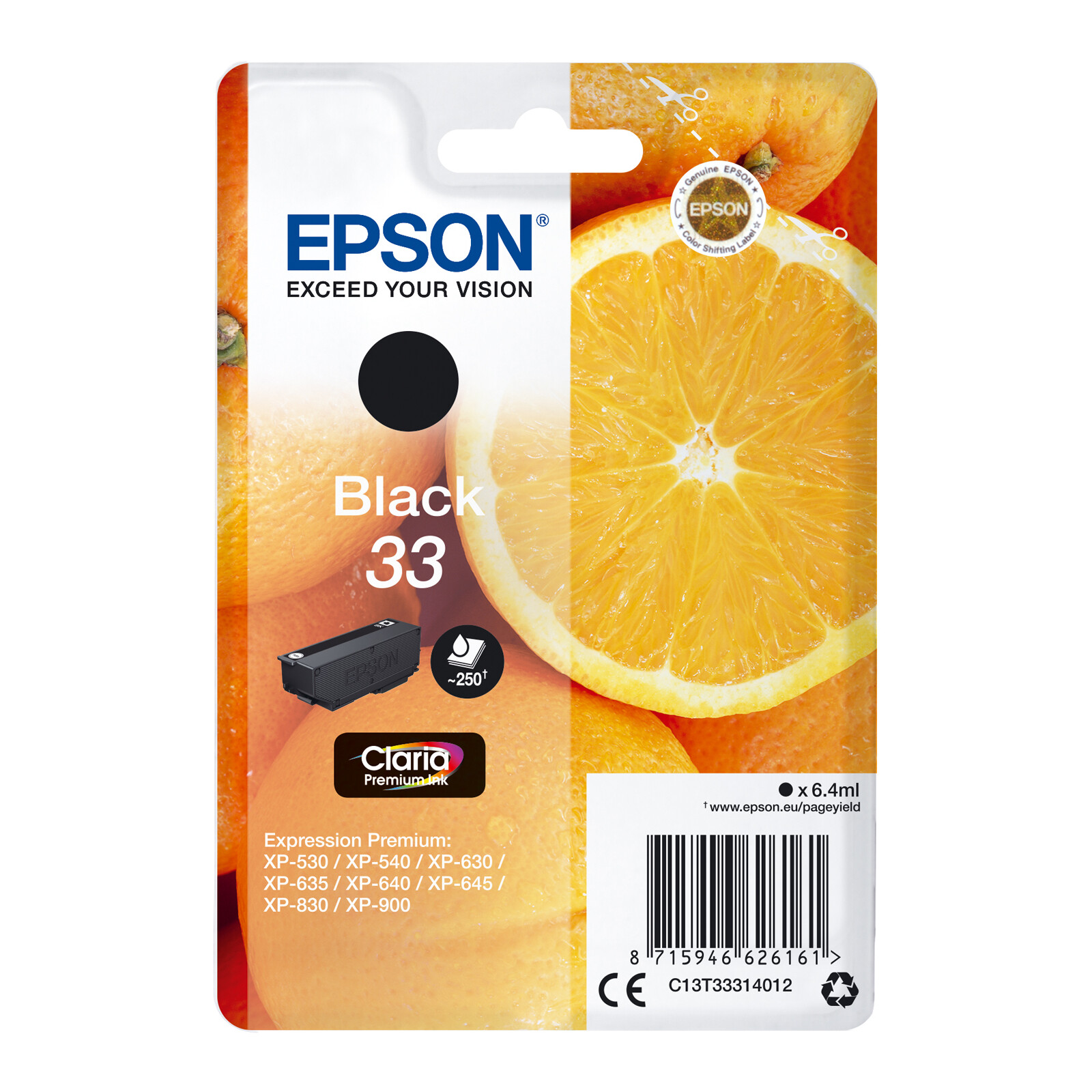 Epson 33 T3331 Tinte Black 6,4ml