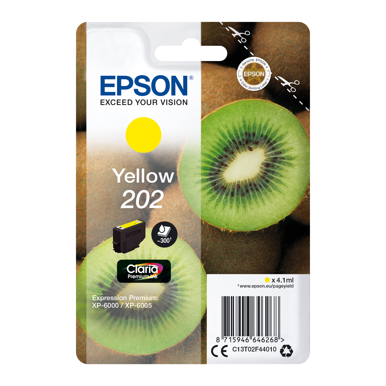 Epson 202 T02F4 Tinte Yellow 4,1ml