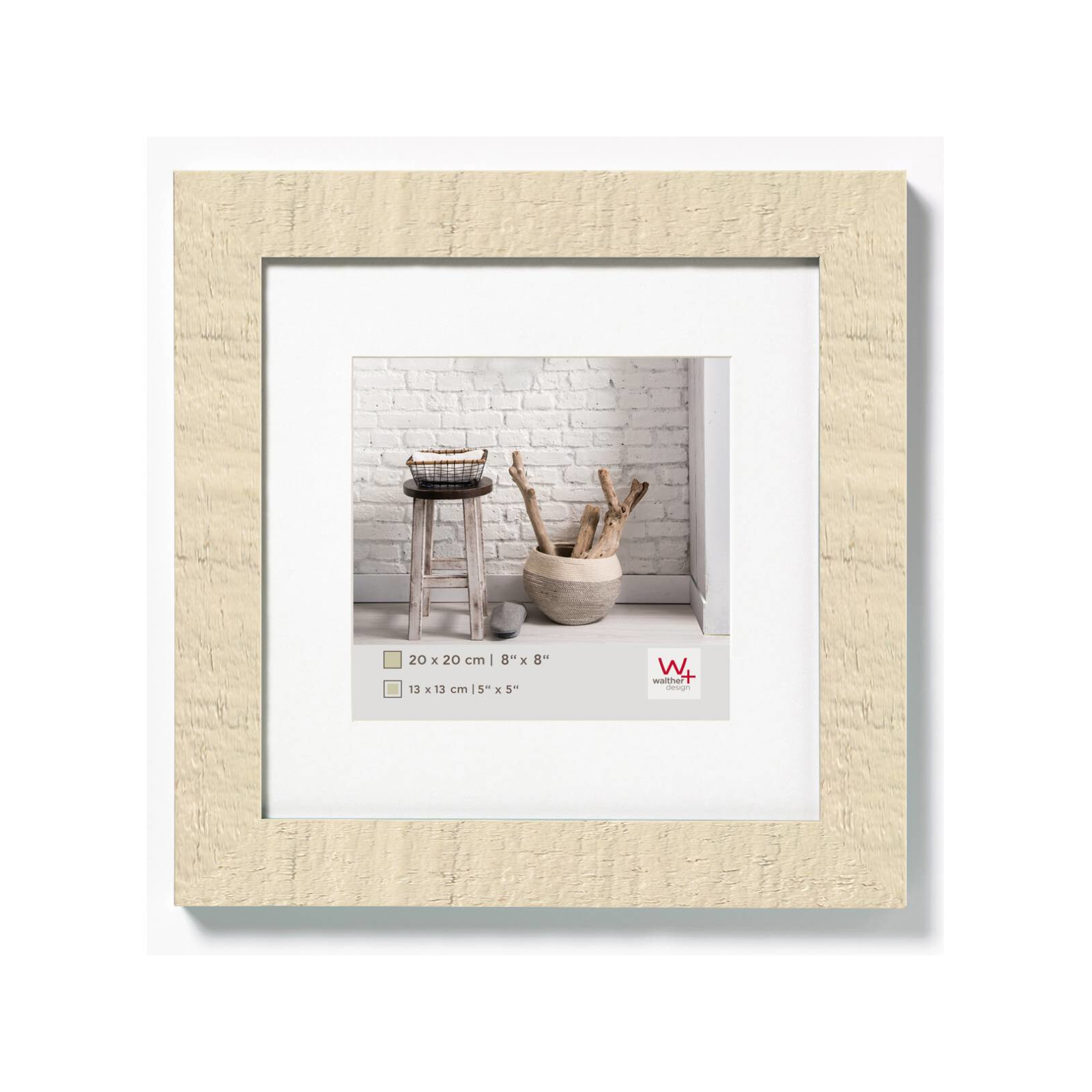 Bilderrahmen Home 20x20cm Holz cremeweiß