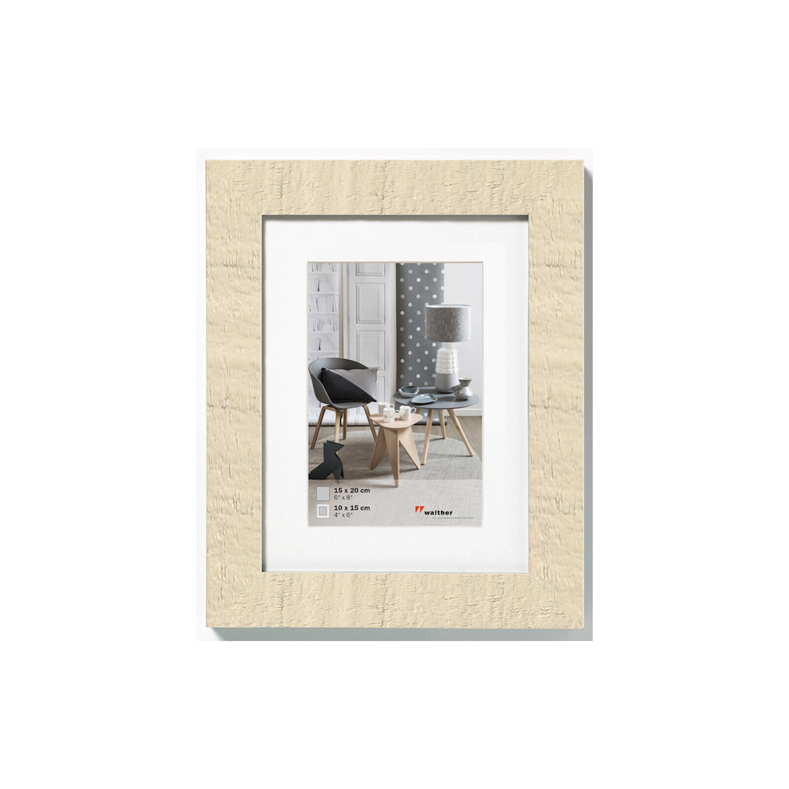Bilderrahmen Home 15x20cm Holz creme