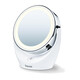 Beurer Kosmetikspiegel BS 49 - Kompakter beleuchteter Standspiegel mit 5-fach Zoom
