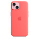 Apple iPhone 15 Silikon Case mit MagSafe guava