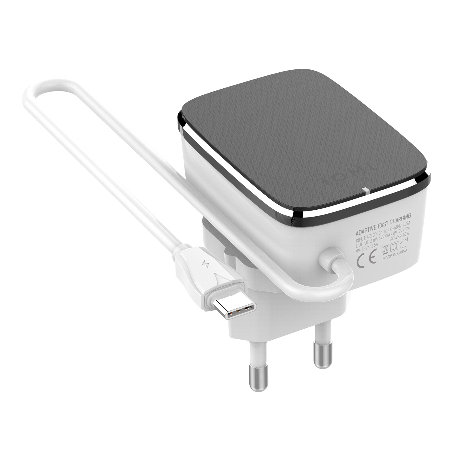 IOMI Wallcharger Typ-C QC 3.0 schwarz