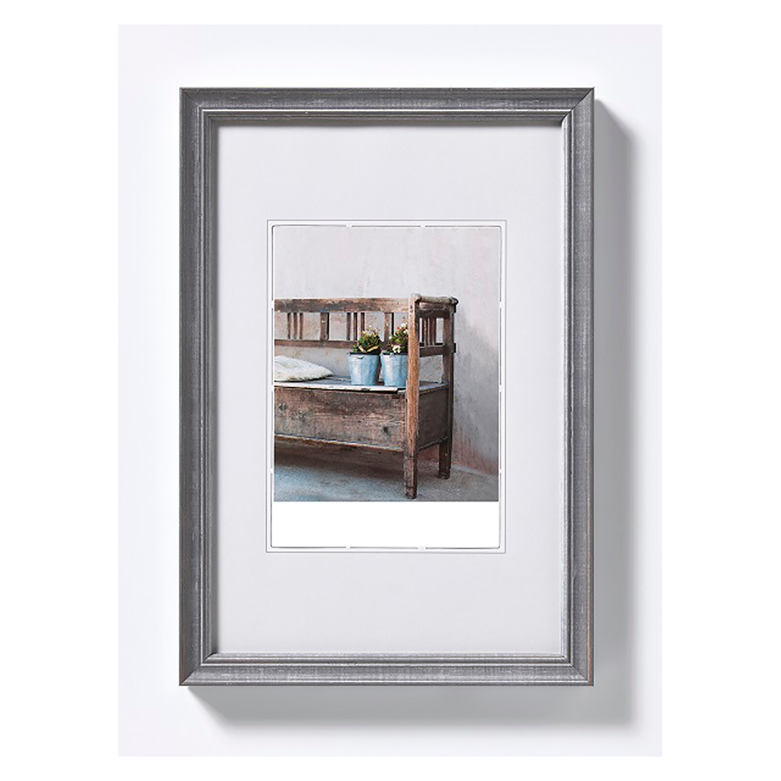 Bilderrahmen Bench 15x20cm Holz grau