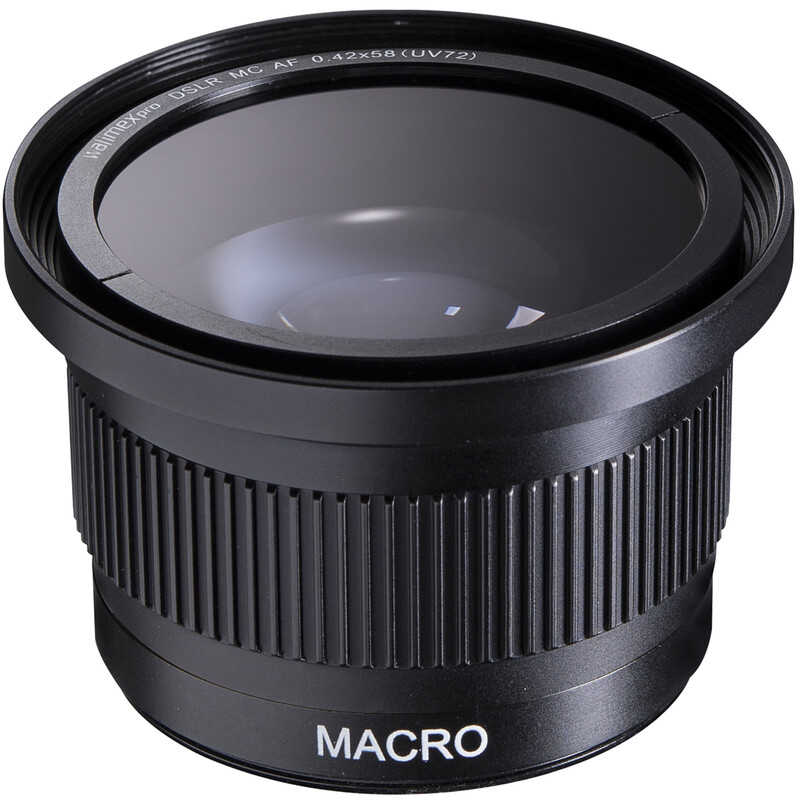 Objectif Additionnel Fish-Eye + Macro Walimex – Facteur 0,25x, Filetage 58 Mm, Pour Effets Créatifs