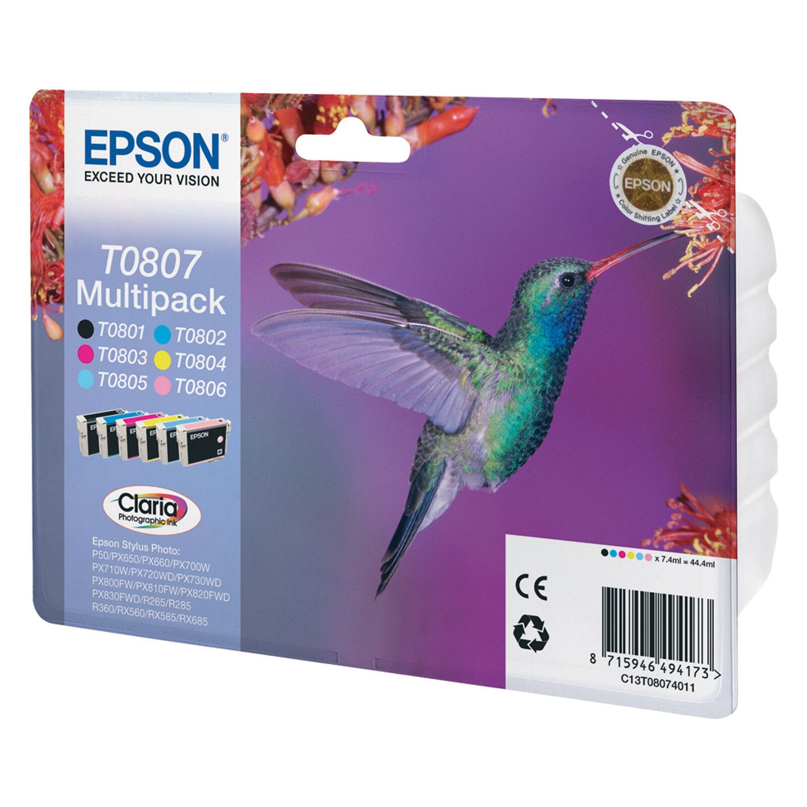 Epson T0807 Tinte Photo Multipack