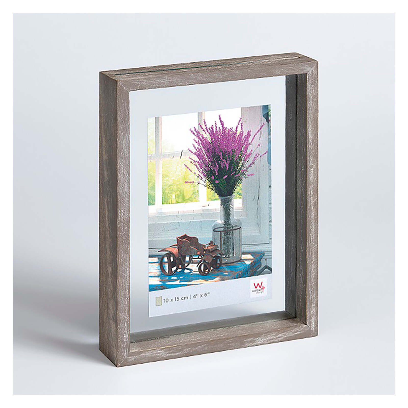 Bilderrahmen Rustic Portrait 10x15cm Holz grau