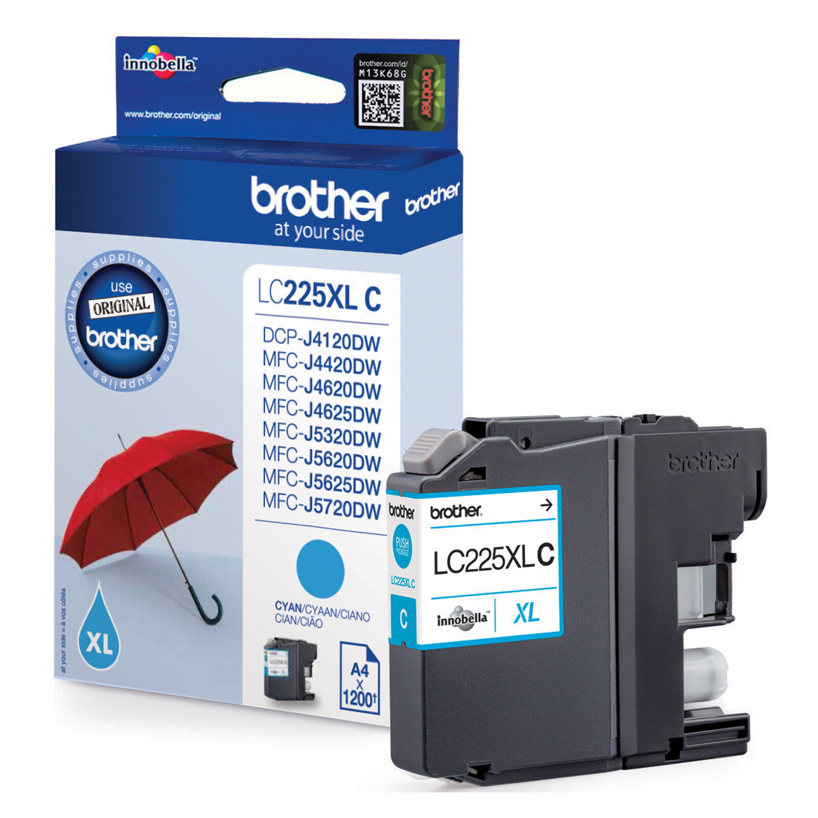 Brother LC225XLC Tinte cyan