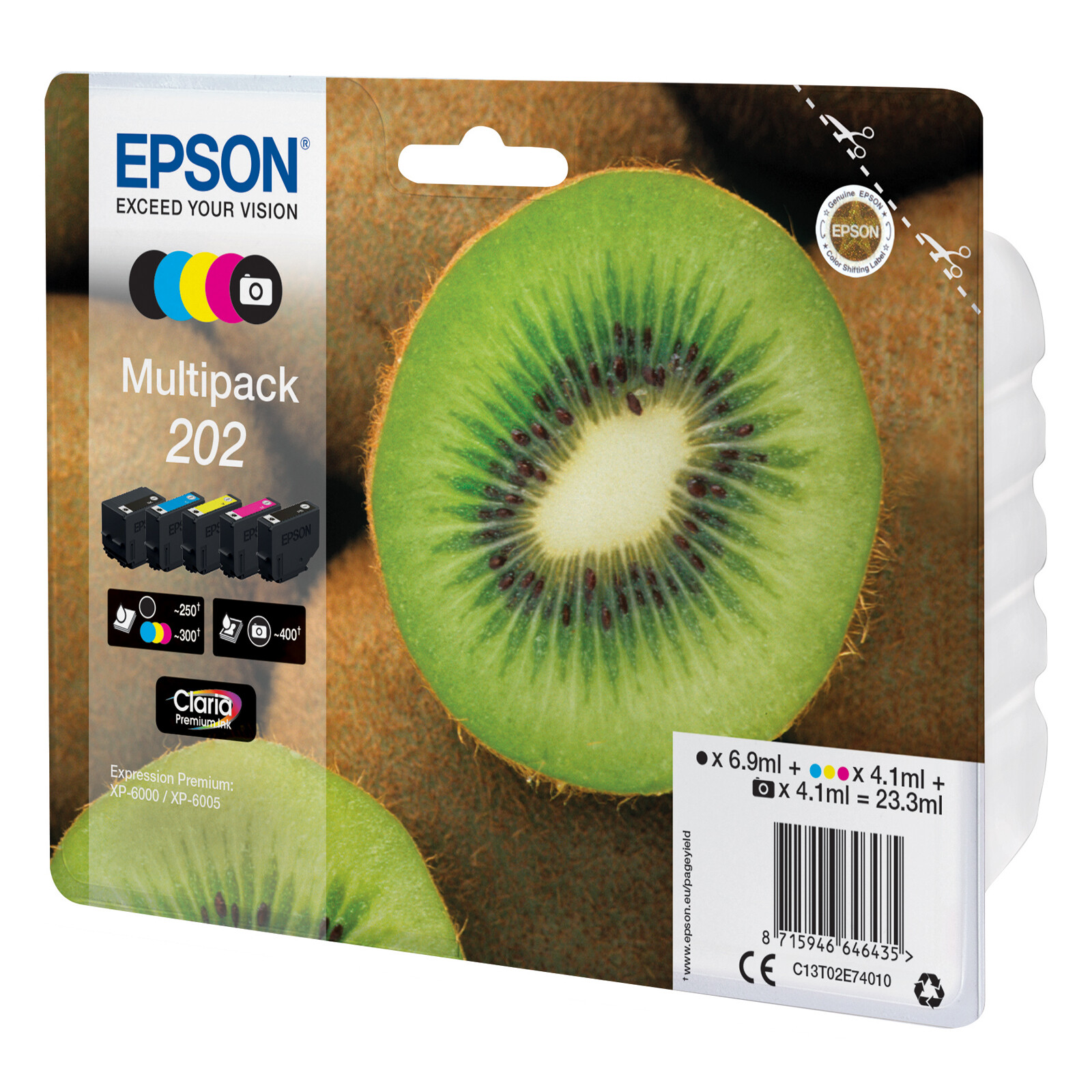Epson 202 T02E7 Tinte Multipack 4,1ml