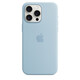 Apple iPhone 15 Pro Max Silikon Case mit MagSafe hellblau 