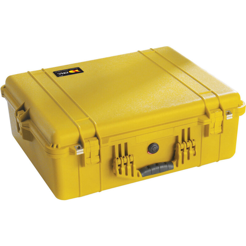 PELI 1600 Case mit Schaumstoff yellow