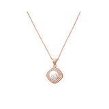 Kette rose Zirkonia und Perle Kette rose Zirkonia und Perle