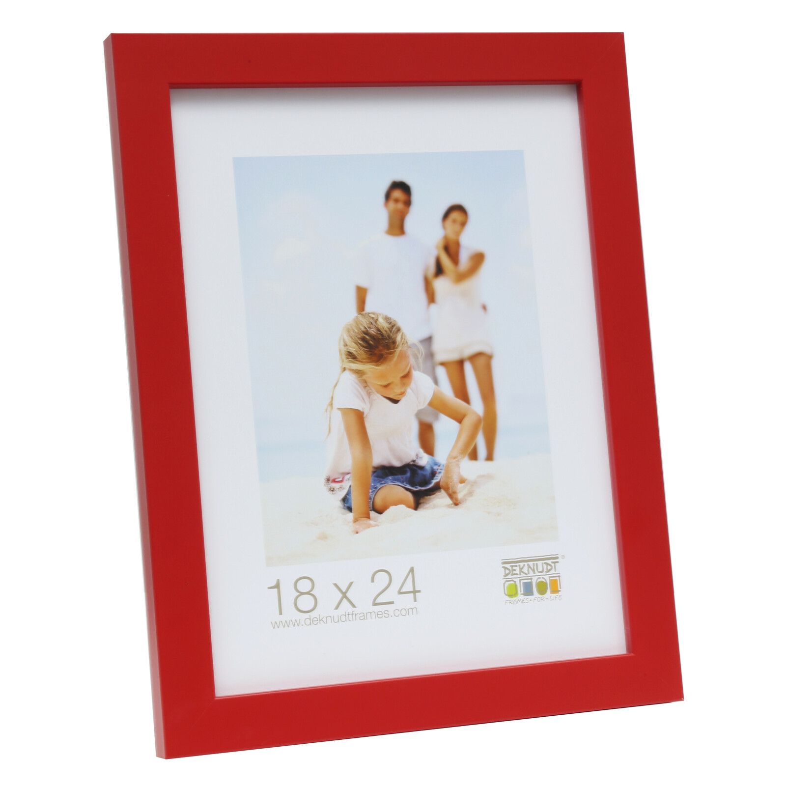 Bilderrahmen Deknudt 13x18cm Holz rot S45SK4