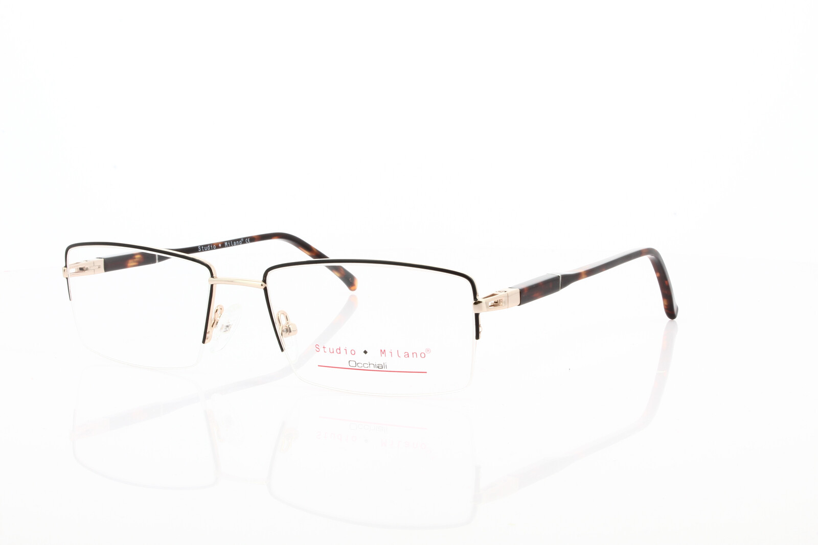 Studio Milano 17044A20 C4 Herrenbrille Halbrand Metall