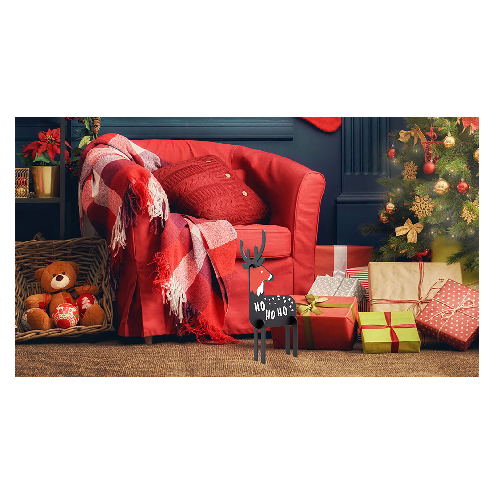 Securit 3-D Tier Reh Schwarz