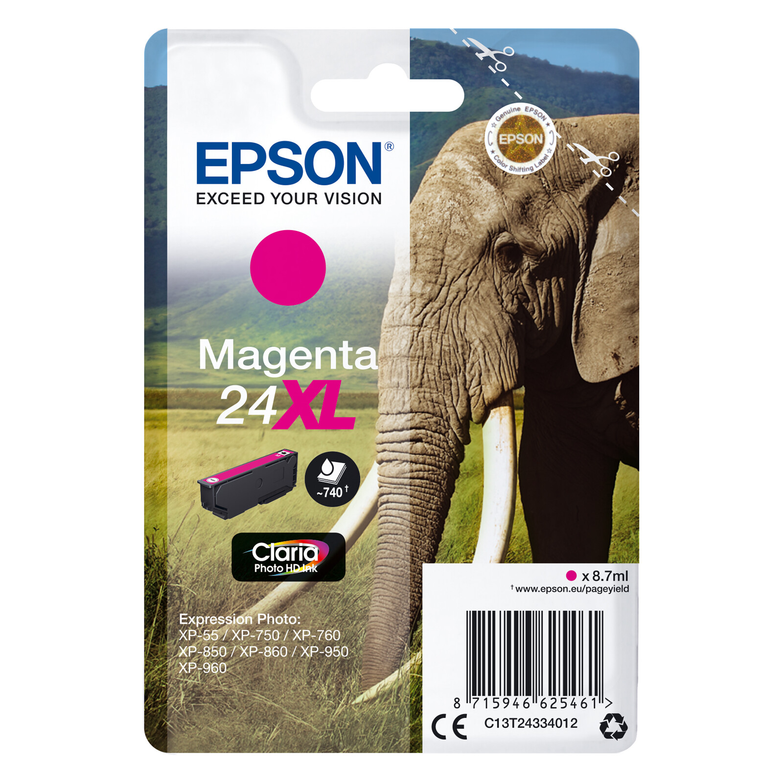 Epson 24XL Tinte Photo Magenta 8,5ml