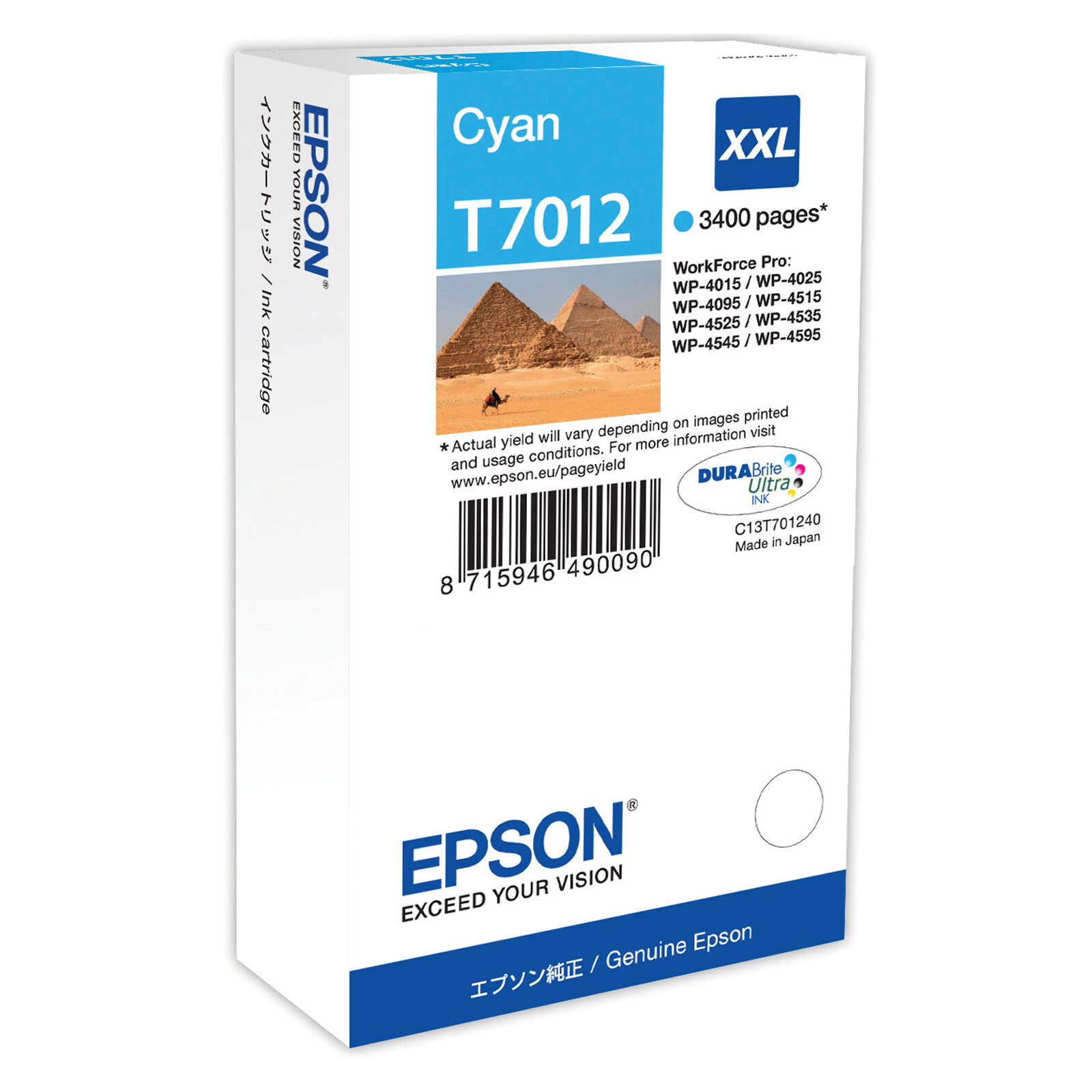 Epson T7012XXL Tinte Cyan 34,2ml